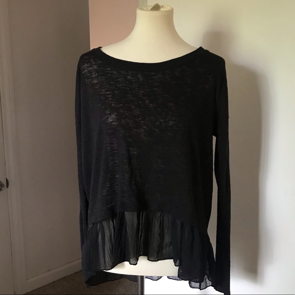 Abercrombie & Fitch, black, layering sweater